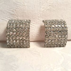 Vintage CZ Pierced Earrings